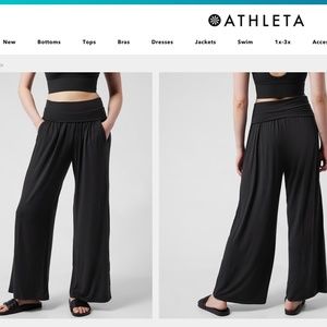 Athleta Studio Wide Leg Pant Black XS